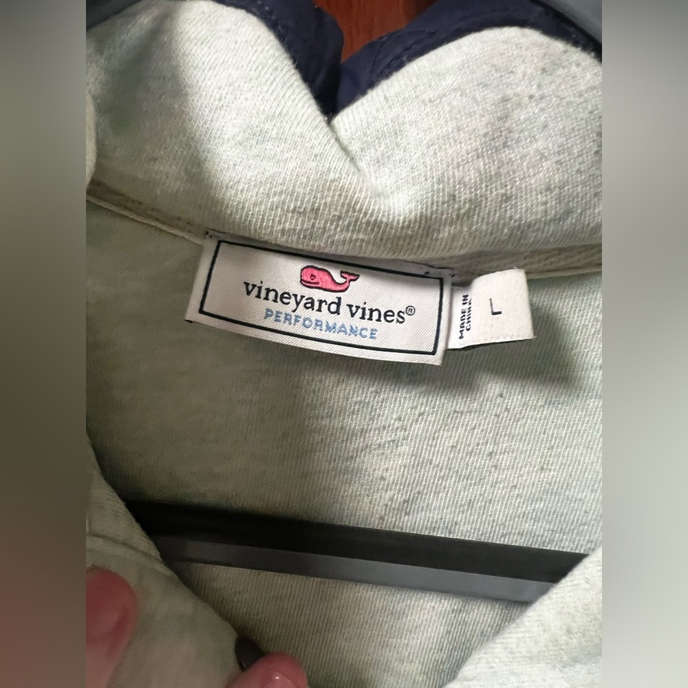Vineyard Vines Quarter Zipped Performance Sweater - Navy/Light Blue - Picture 2 of 7